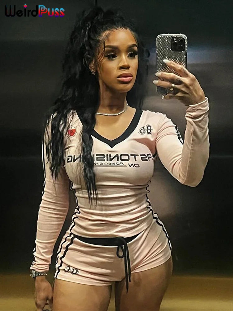 Women's Printed Crop Top and Shorts Set