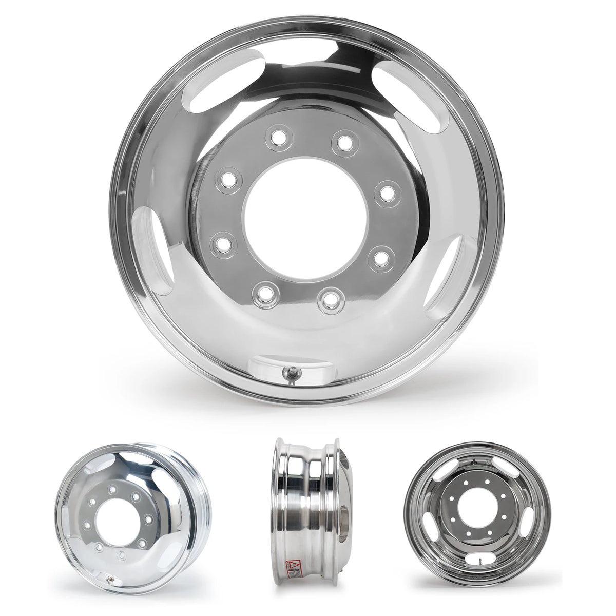 17×6.5 Front Dually Alloy Wheel – 8×200, Polished