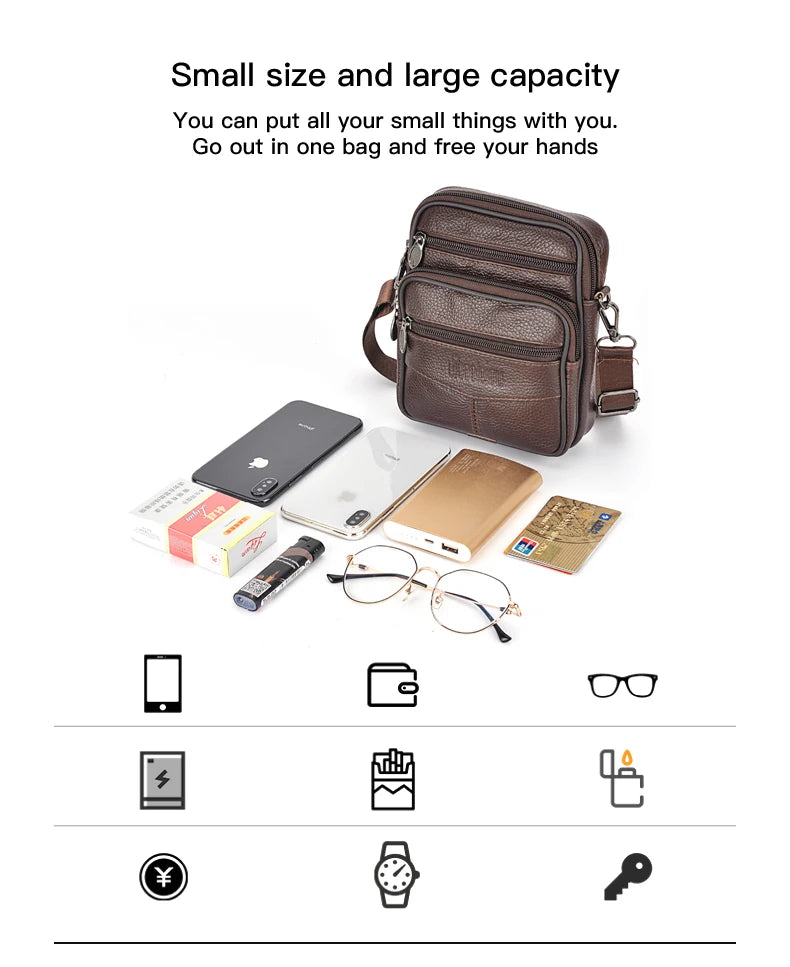 Men's Leather Crossbody Bag