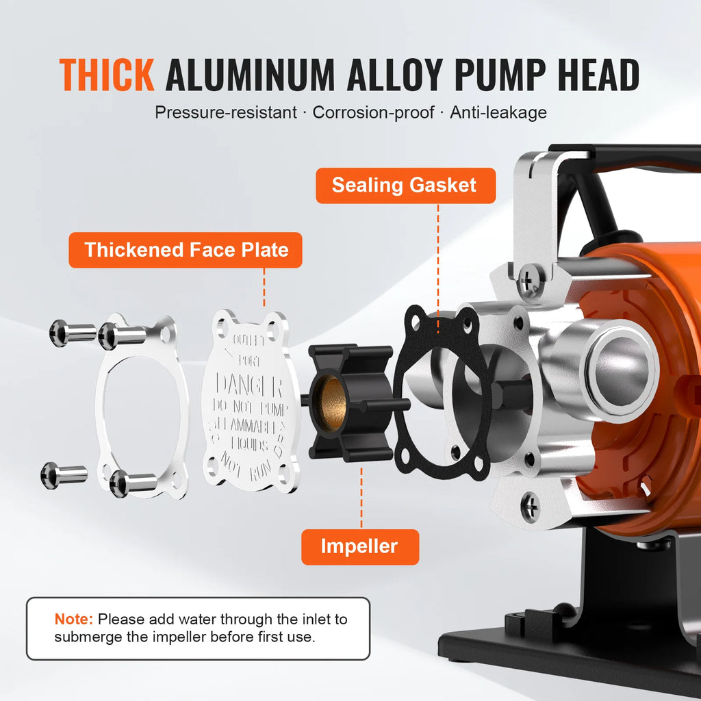 SucceBuy 120V 360 GPH Portable Water Transfer Pump