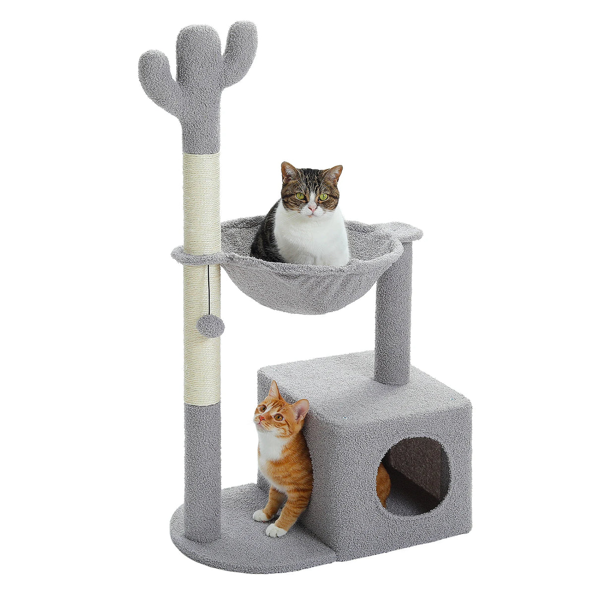 Cactus Cat Tree Small Cat Tower with Spacious Condo,Cozy Hammock,Dangling Ball,Scratching Post Cat Accessories for Indoor Cats Whispering Desires Shoppe