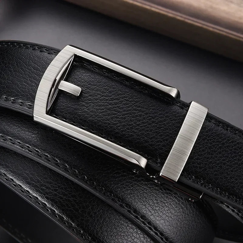 Men's PU Click-Buckle Casual Belt