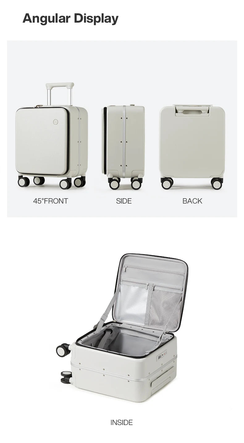 Mixi 14 Inch Underseat PC Hard Shell Suitcase Top Opening Aluminum Frame Travel Suitcases with Wheels Carry On Luggage Whispering Desires Shoppe