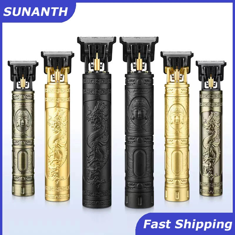 Rechargeable Vintage-Style Hair Trimmer & Clipper