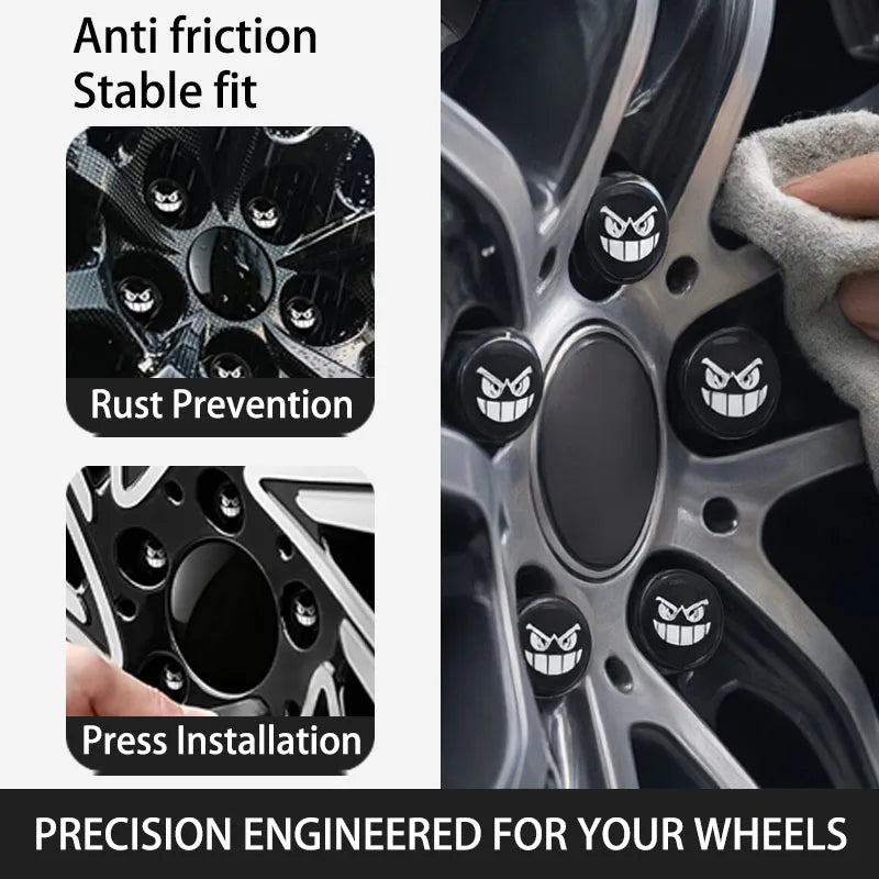 Wheel Lug Nut Covers – 20 Pieces, Assorted Designs