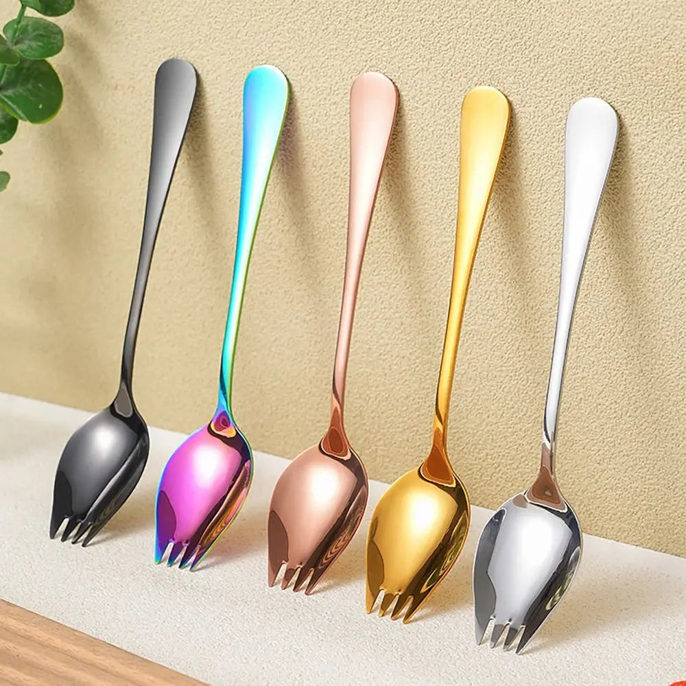Long-Handle Stainless Steel Spork