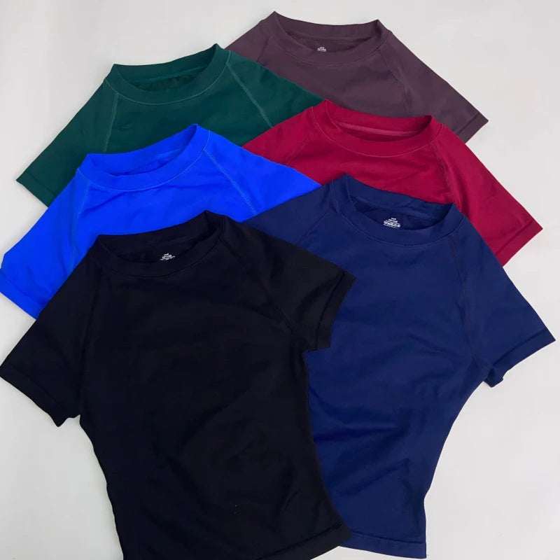 Women's Workout Crop Tops and Shorts — Top or Set Options