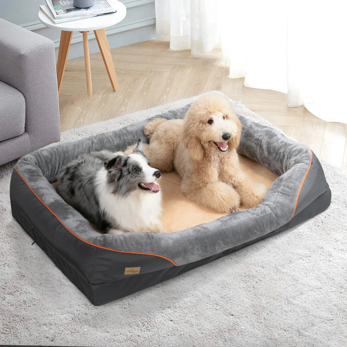 BINGOPAW Foam Dog Bed with Removable Cover