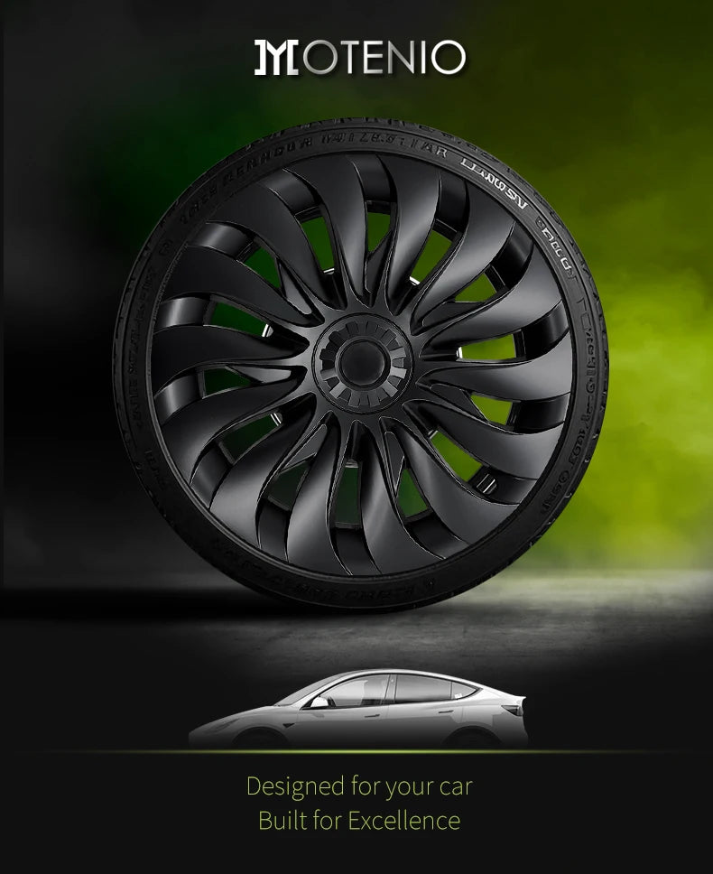 MOTENIO 18-Inch Wheel Covers for Model 3 Highland – Set of 4