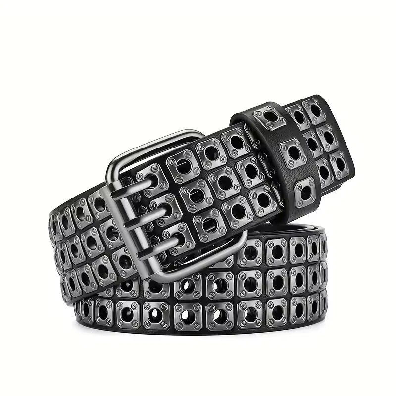 Unisex Punk-Style Studded PU Belt