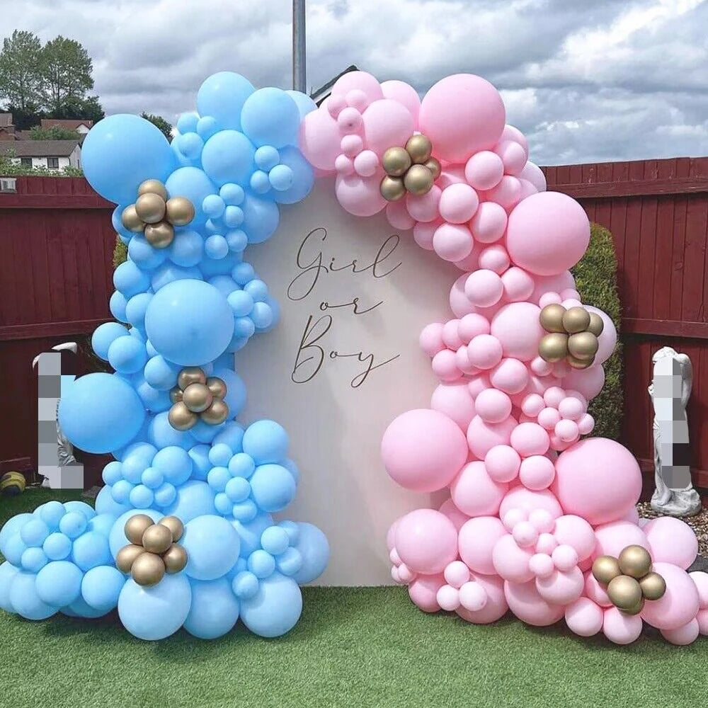 Pink & Blue Balloon Garland Kit Options