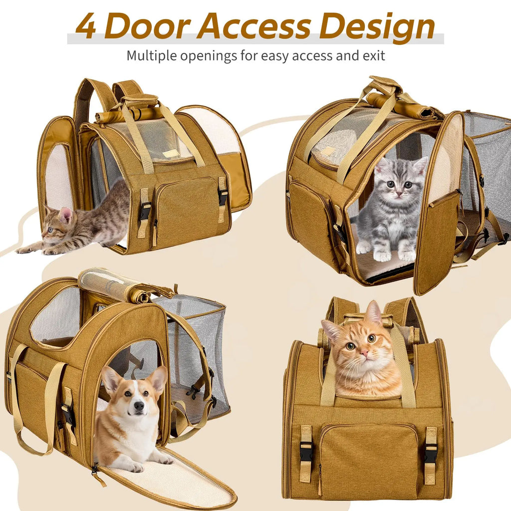 Expandable Mesh Pet Carrier Backpack
