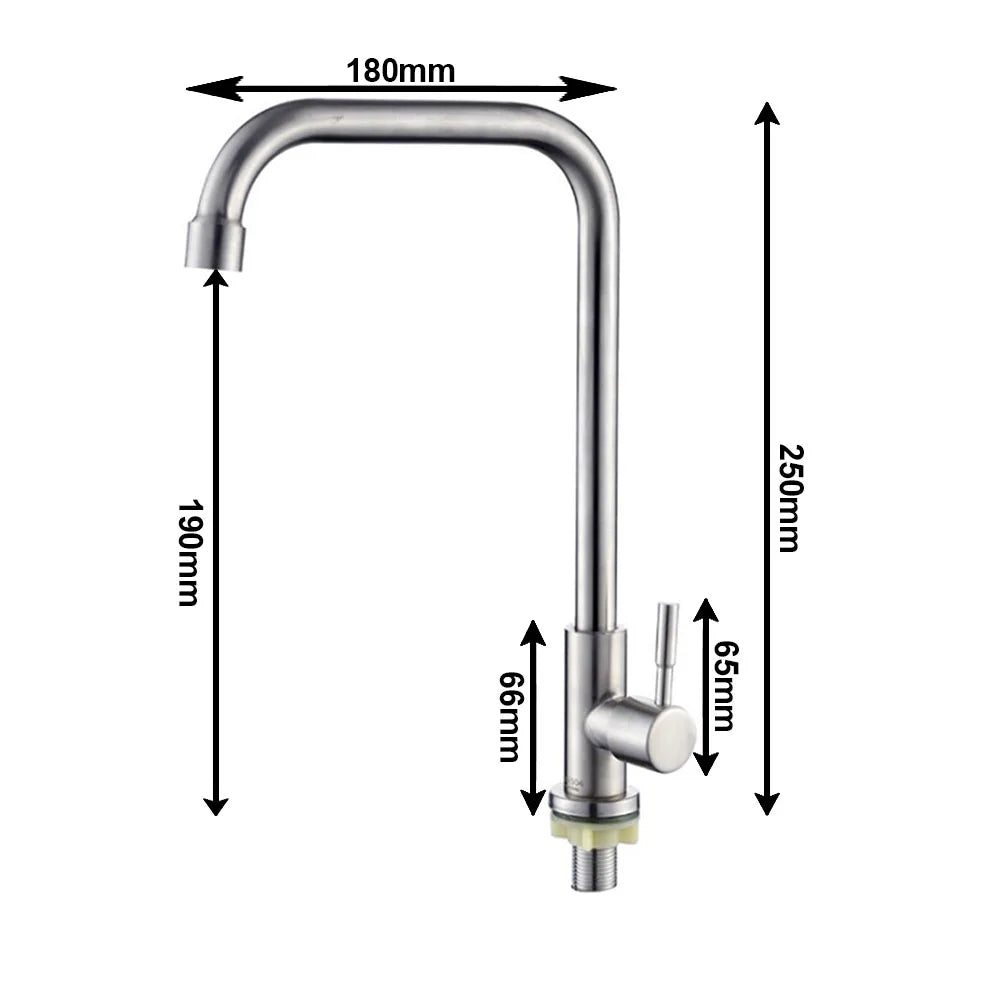 LEENKEA Rotating Stainless-Steel Kitchen Faucet