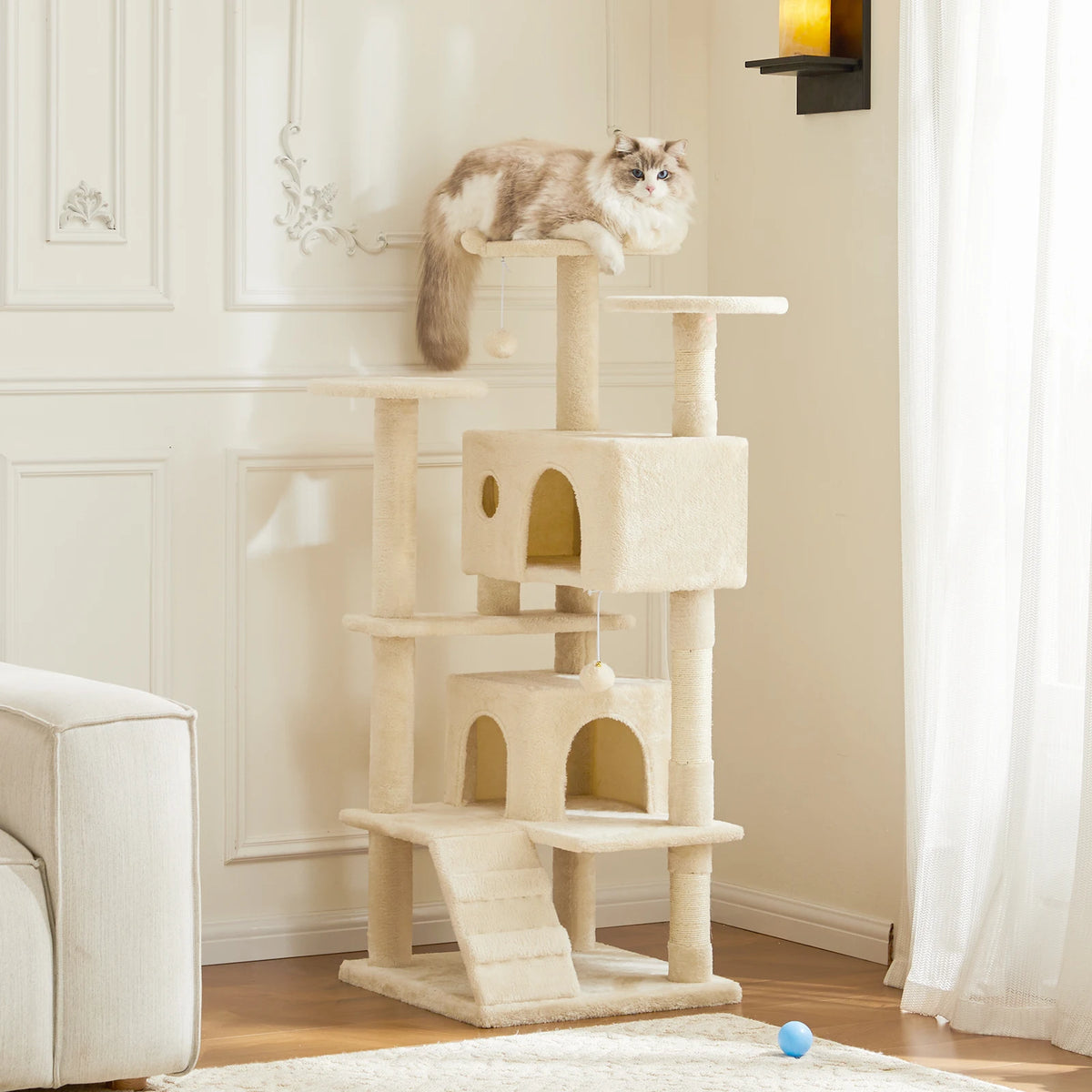 JHK 54" Cat Tree with Sisal Scratching Posts
