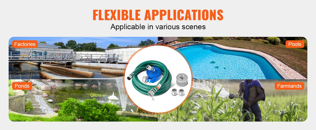 SucceBuy 2" Suction & Backwash Hose Kit