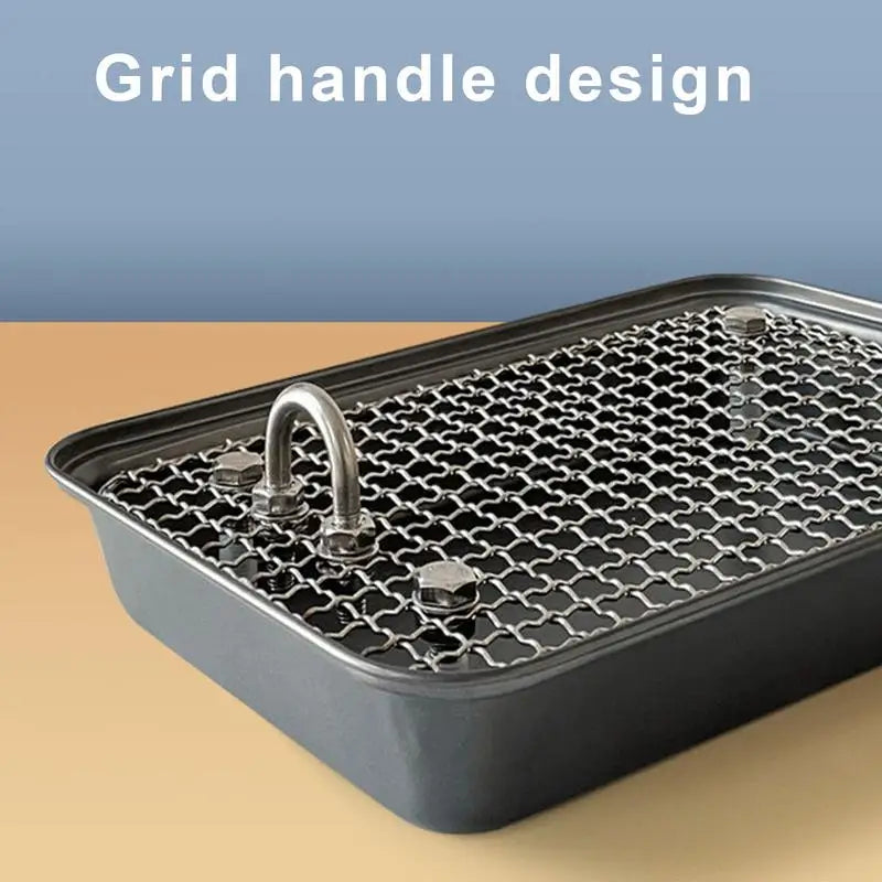 Stainless Steel Rabbit Litter Pan with Removable Grate