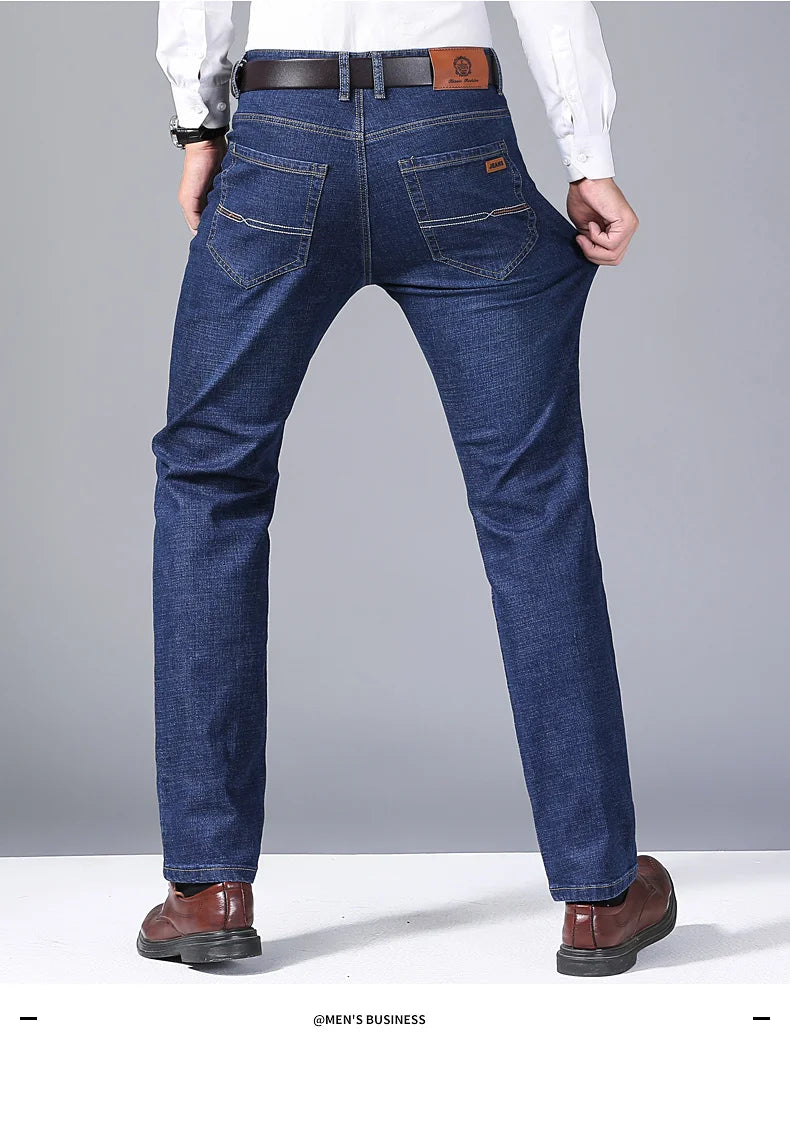 Men's Slim Straight-Leg Black Jeans
