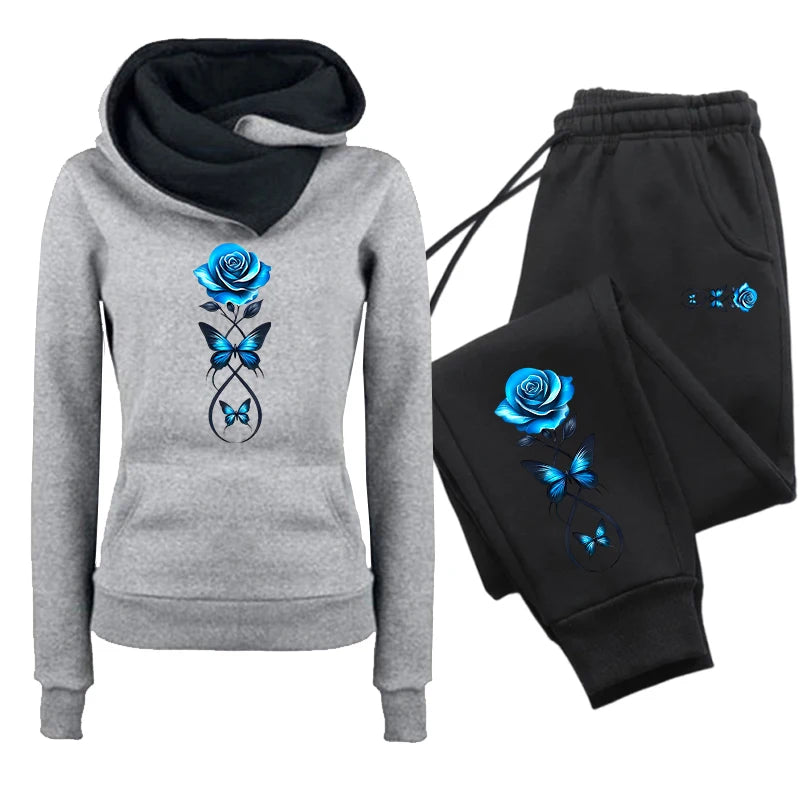 Women's Floral Hoodies and Pants — Separates or Set