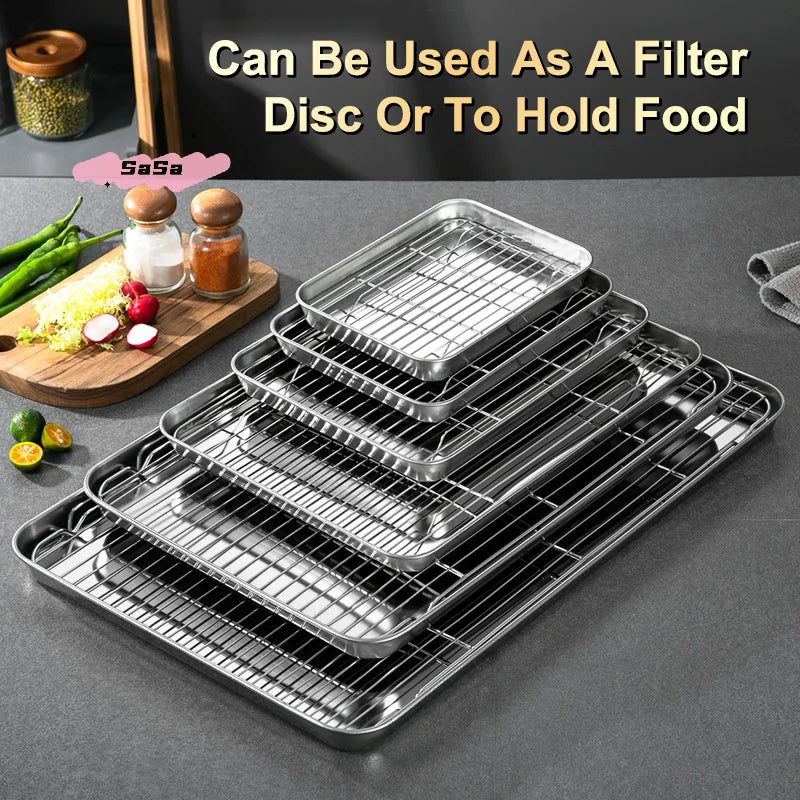 YOWEI Stainless Steel Baking Tray & Cooling Rack