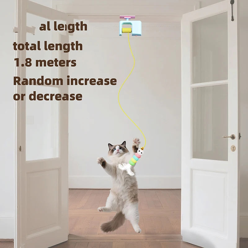 BOOTEELY Rechargeable Hanging Retractable Cat Toy