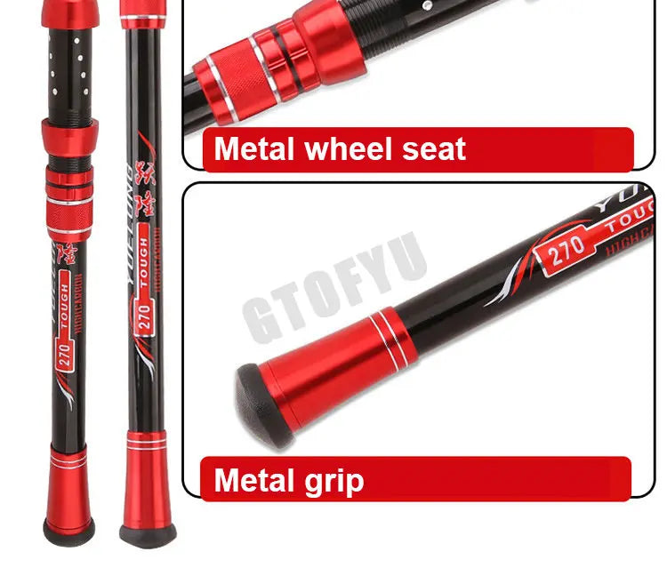 Telescopic Carbon Fishing Rod — 2.1–4.5 m