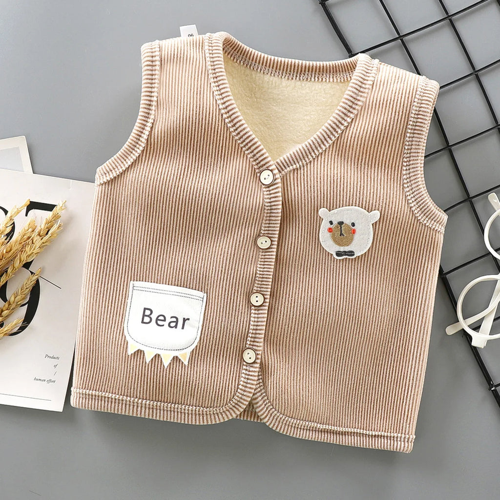 Kids Clothes Waistcoat Children's Vest  Boy Girl Thicken Velvet lining Keep Warm Jackets Vest Children's Clothing  Autumn Winter Whispering Desires Shoppe