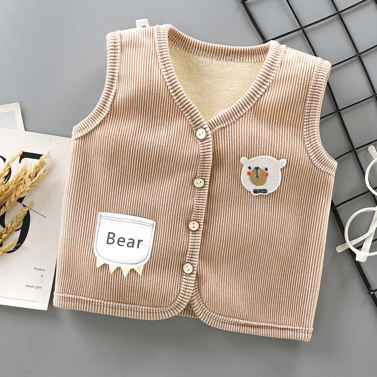 Kids Clothes Waistcoat Children's Vest  Boy Girl Thicken Velvet lining Keep Warm Jackets Vest Children's Clothing  Autumn Winter Whispering Desires Shoppe
