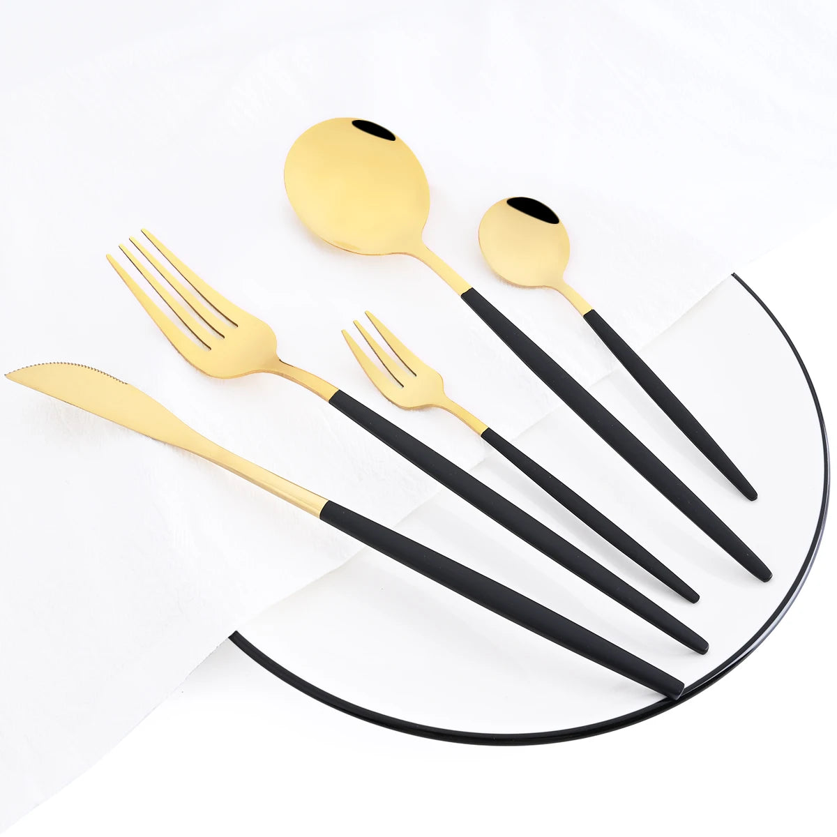 JAOER Stainless Steel Flatware — 48 Pieces