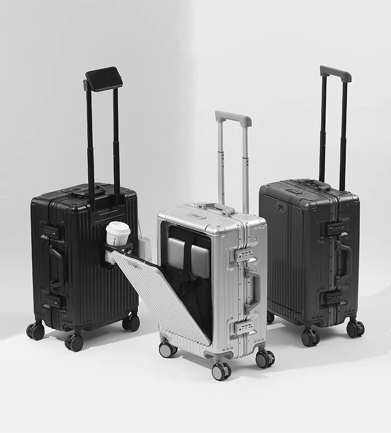 BunyFly Aluminum Frame Boarding Laptop Trolley Case 20 Inch Front Opening  Suitcase Cabin Luggage Bag Whispering Desires Shoppe