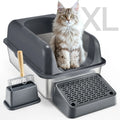 SucceBuy XM-0012 Stainless Steel Cat Litter Box