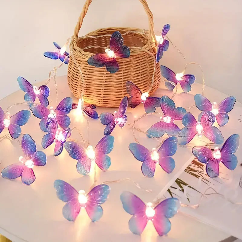 Butterfly LED String Lights, USB & Battery Options
