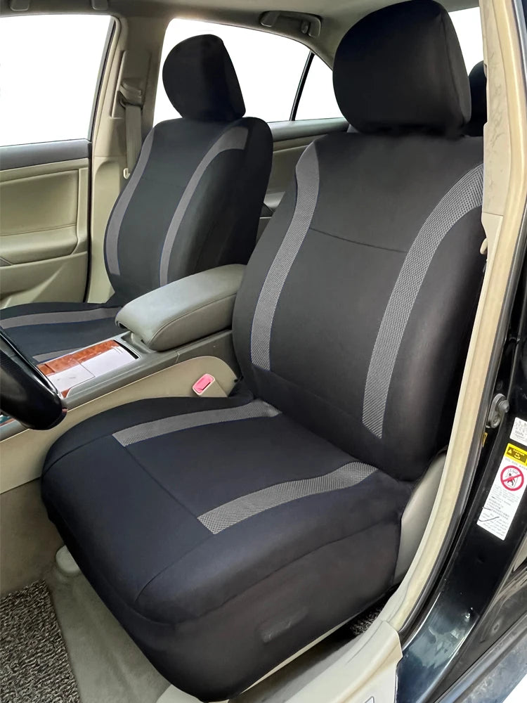 AUTO PLUS Two-Tone Polyester Seat Covers