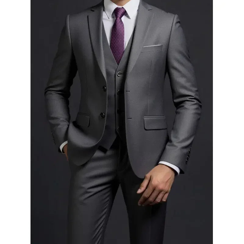 Men's Three-Piece Suit – Blazer, Vest & Trousers