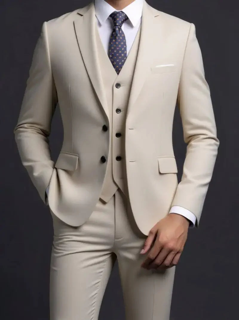 Men's Three-Piece Suit – Blazer, Vest & Trousers