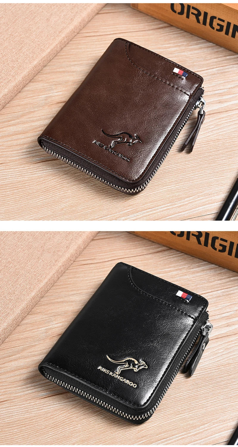 Men's Zipper Wallet & Card Holder