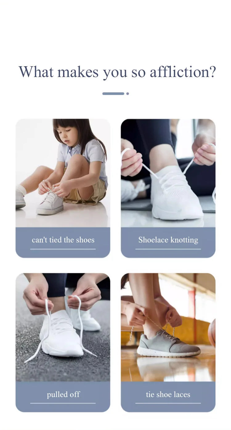 No-Tie Elastic Shoelaces with Press Locks – 8 mm