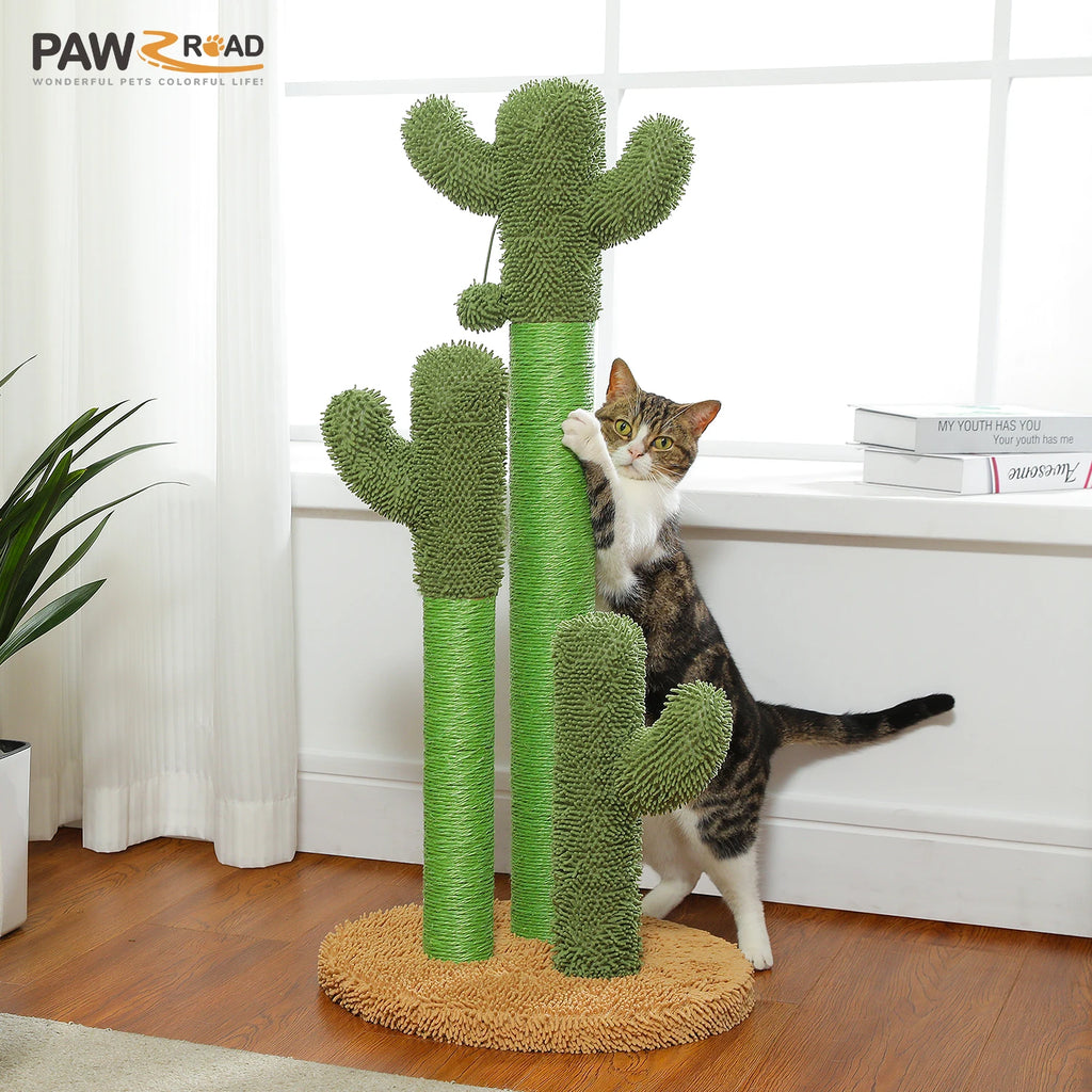Cactus Cat Tree Small Cat Tower with Spacious Condo,Cozy Hammock,Dangling Ball,Scratching Post Cat Accessories for Indoor Cats Whispering Desires Shoppe