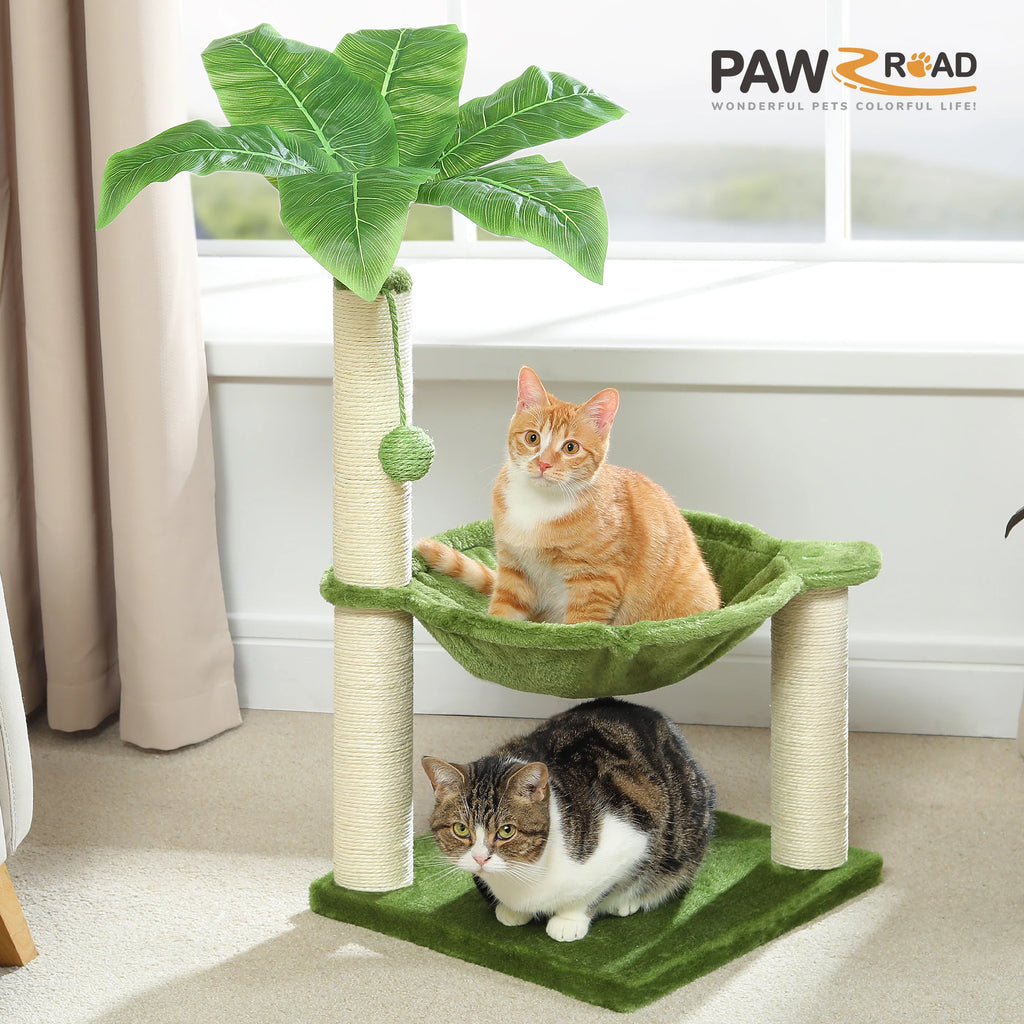 Cactus Cat Tree Small Cat Tower with Spacious Condo,Cozy Hammock,Dangling Ball,Scratching Post Cat Accessories for Indoor Cats Whispering Desires Shoppe