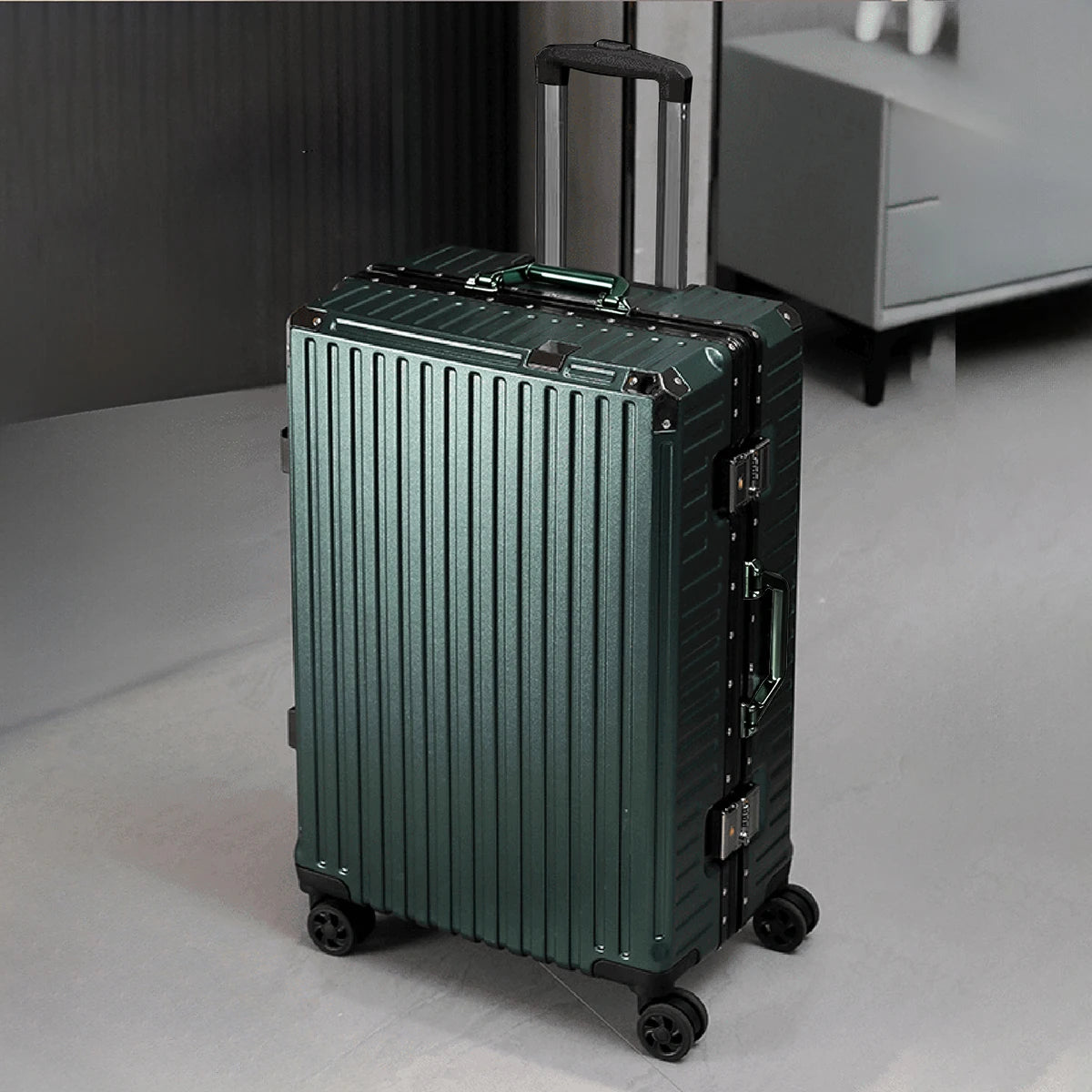 Trolley Luggage 20 24 26 28" Aluminum Frame Rolling Luggage Case USB Travel Suitcase on Wheels Combination Lock Carry on Luggage Whispering Desires Shoppe