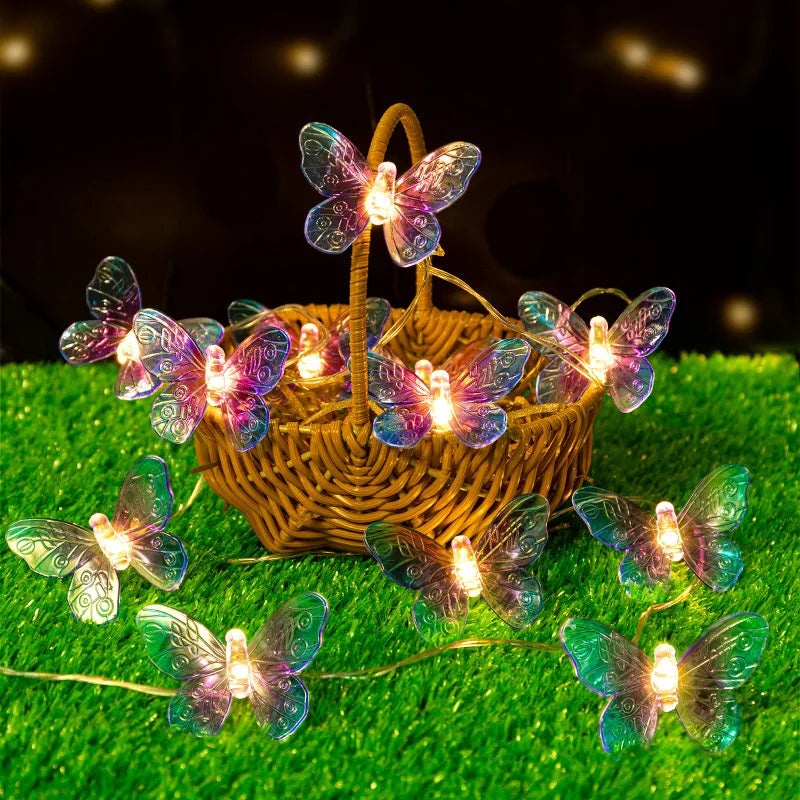 Butterfly LED String Lights, USB & Battery Options