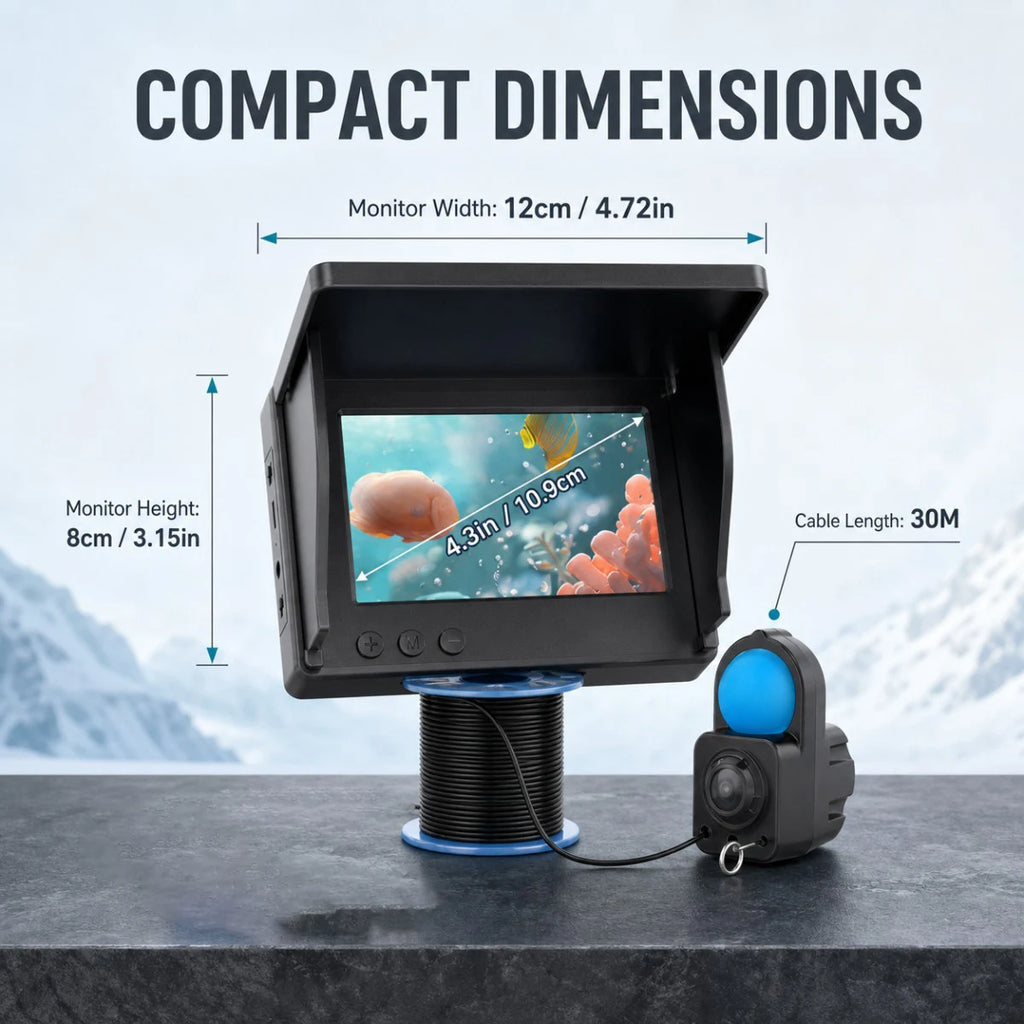 P300 Underwater Fishing Camera, 4.3-Inch Monitor & 15 m Cable