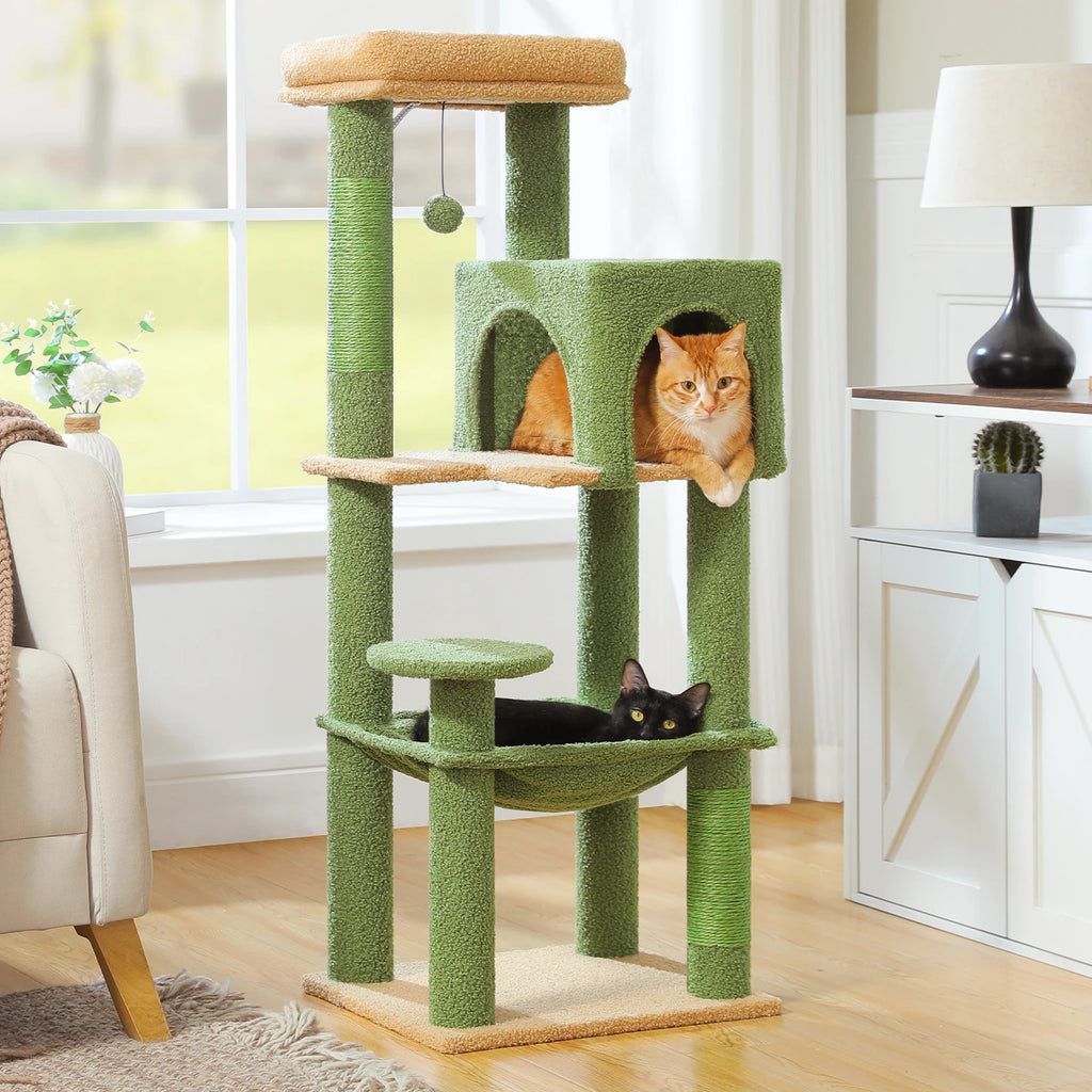 113cm Five-Level Cat Tree with Hammock & Condo