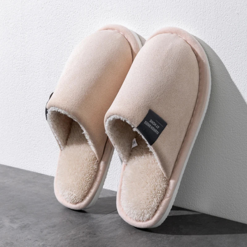 Men’s Faux-Suede Plush Indoor Slippers
