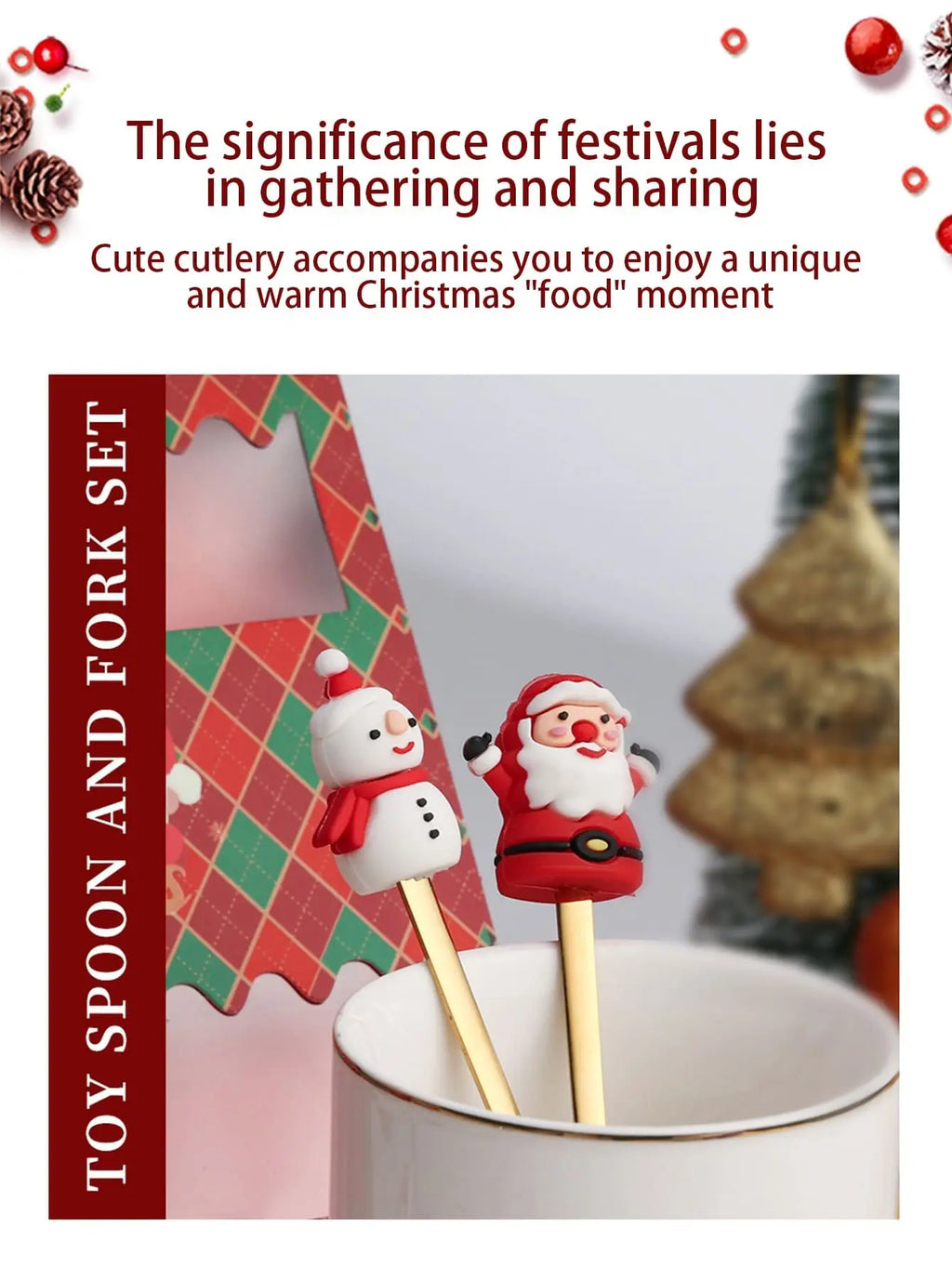 Christmas Dessert Spoon & Fork Gift Sets