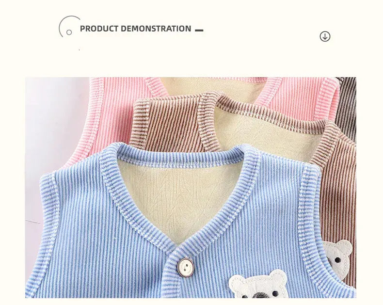 Kids Clothes Waistcoat Children's Vest  Boy Girl Thicken Velvet lining Keep Warm Jackets Vest Children's Clothing  Autumn Winter Whispering Desires Shoppe
