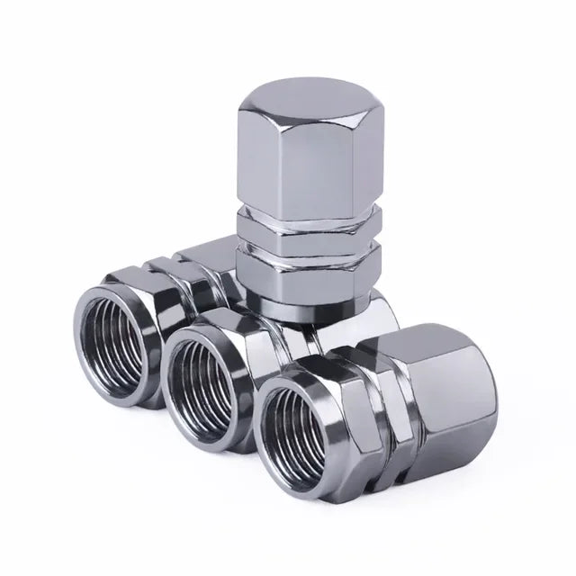 Aluminum Tire Valve Caps – Set of 4