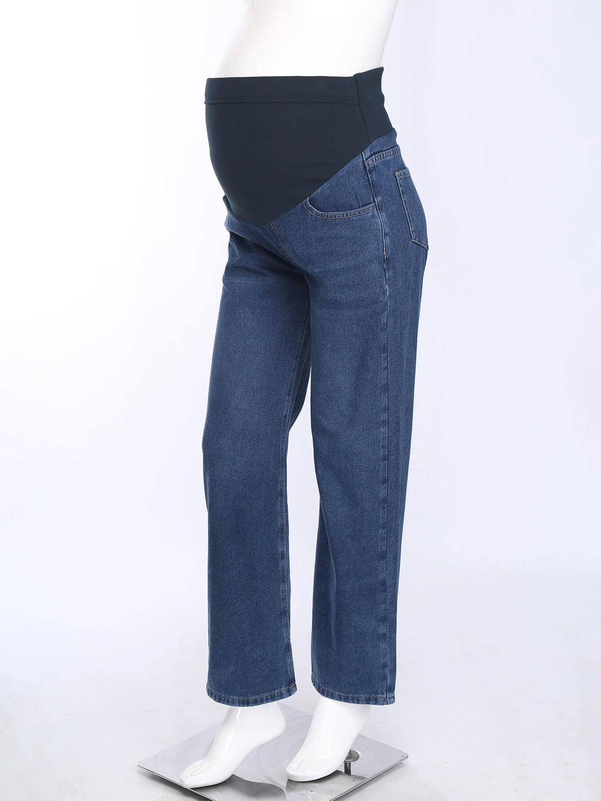 Pregnant Women Jeans High Waist Support Belly Maternity Hip Lifting Elastic Denim Pants Shorts for Daily Work Street Loungewear Whispering Desires Shoppe