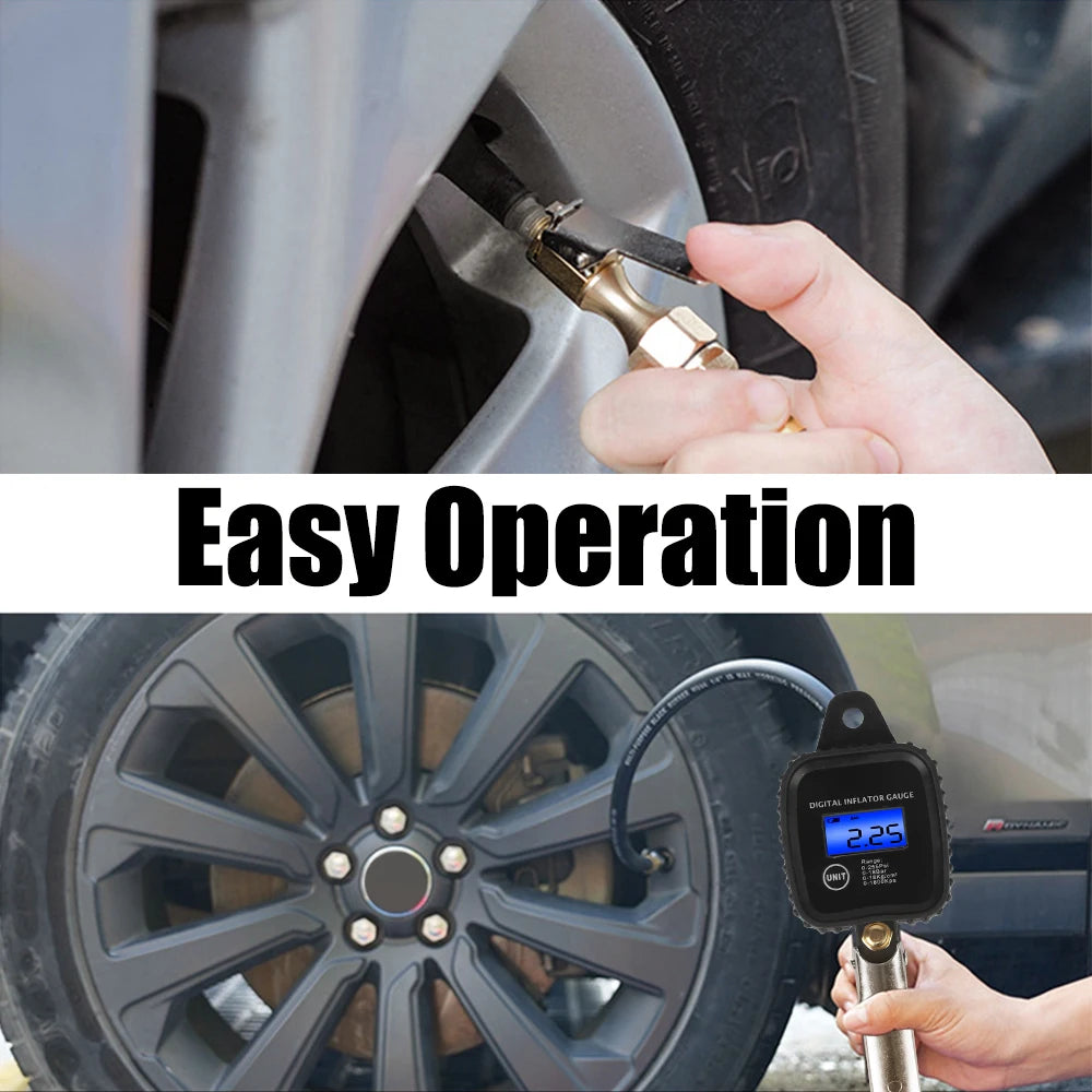 LEEPEE Digital Tire Inflator & Pressure Gauge