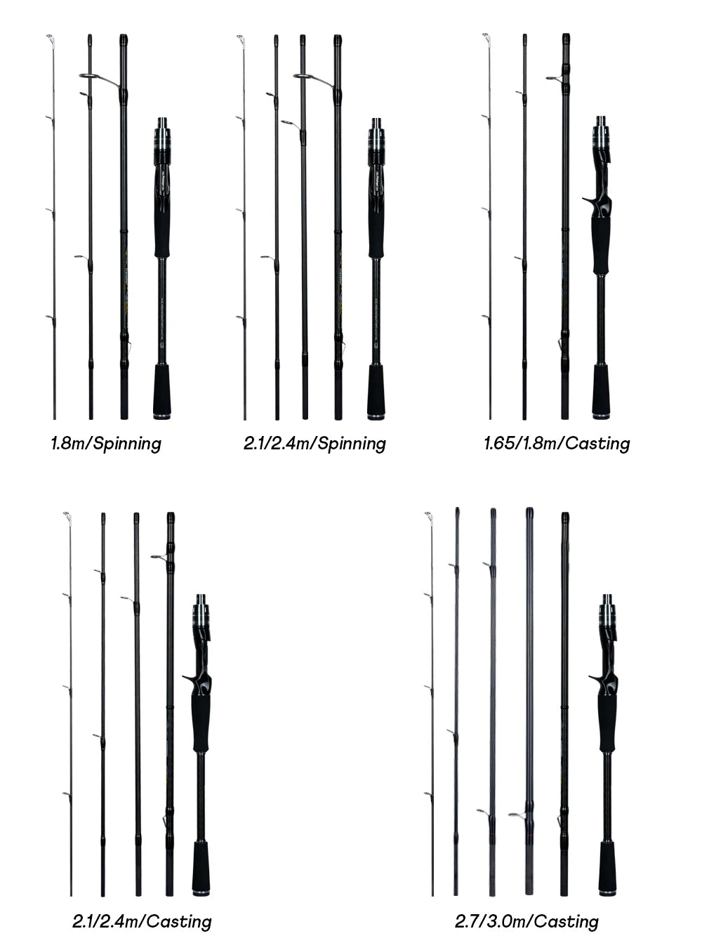 Traveller Carbon Fishing Rod — Casting or Spinning