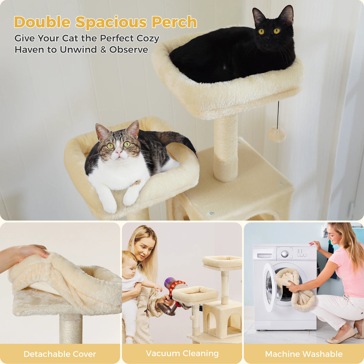 162cm Cat Tree with Sisal Posts & Hammock